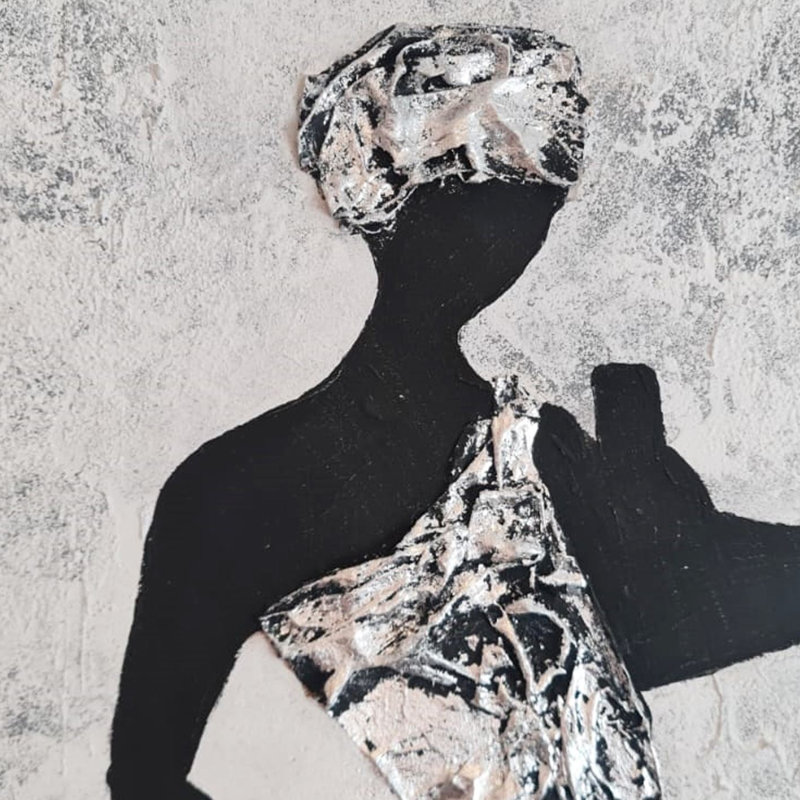Peinture à l'huile décorative, H 12,6 po x l 36,22 po x P 1 po