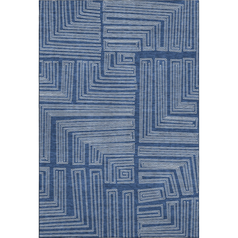 Premium Machine Washable Harrietstown AMF1045 Geometric Rug, Rectangle 2'6" x 3'10"