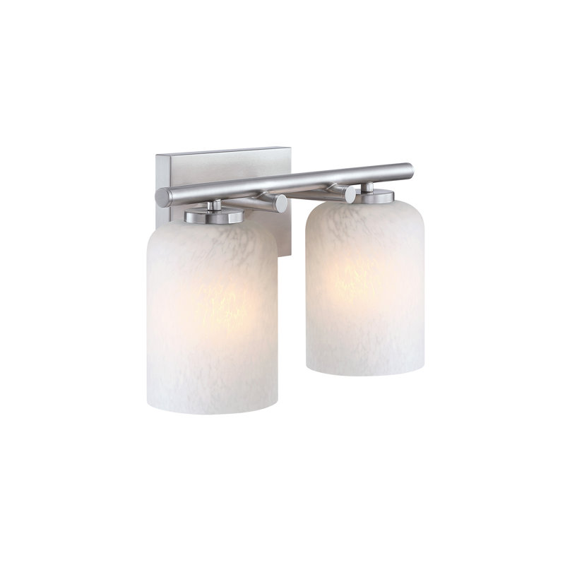 Rieth 16 in. 2-Light  Vanity Wall Light for Bathrooms, Brushed Nickel