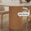 Ensemble de table de salle à manger 4 personnes blanc + demi-cercle en fritté Burwood + bois manufacturé
