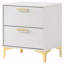 Table de chevet rectangulaire 2 tiroirs In White-456621367