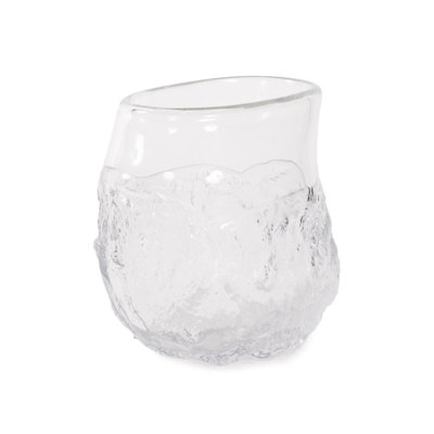 Portage Ice Clear Abstract Glass Vase- Tall