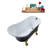 55" Streamline Clawfoot Soaking Acrylic Bathtub With Drain, Clawfeet, and Bamboo Tray-76109889-76109915