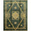 Green Hand-Knotted Wool Art Deco Diamond Geometric Modern Contemporary Carpet Rug-202305019