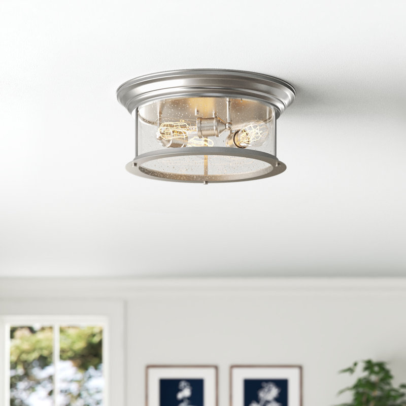Plafonnier encastré 3 lumières 15,5 po Canale, Nickel brossé