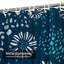 Rideau de douche à 12 crochets Floral Turquoise-1707588908
