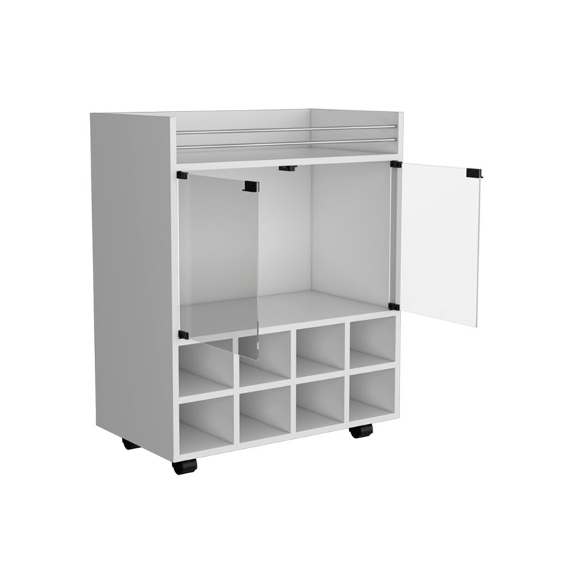 Chariot-bar, salon, blanc