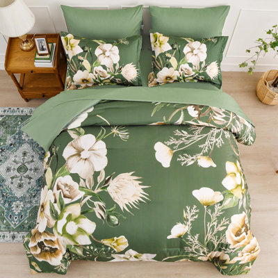 7-Piece Comforter with Sheet Set Soft Seersucker Microfiber All Season Bedding Set