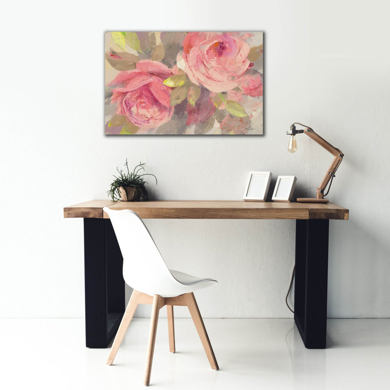 «Epic Graffiti» «June Roses 2» par Albena Hristova, art mural sur toile, H 26 po x l 40 po