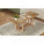 Table de salle à manger à tréteaux extensible rustique avec deux rallonges amovibles (58 po à 82 po, naturel, 8 places)-1429756597