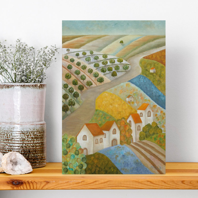 Idyllic Village Scene by Angeles M. Pomata - Wrapped Canvas Print, 45.72 cm H x 30.48 cm W