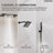 LED Bluetooth Music Thermostatic Rain Shower System with Dual Shower Heads and Handheld Sprayer-95462208