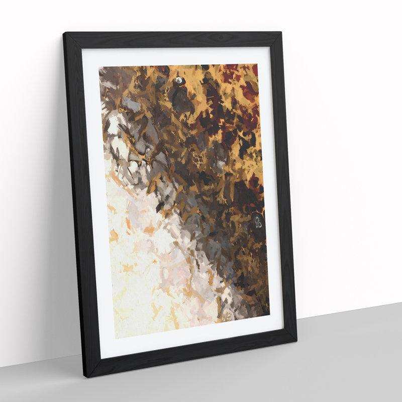 View Of The Shadows - Print, Black Picture Frame, White, 66cm H x 48cm W