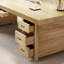 Bureaux rectangulaires en bois massif brun-1069855043-1069855042