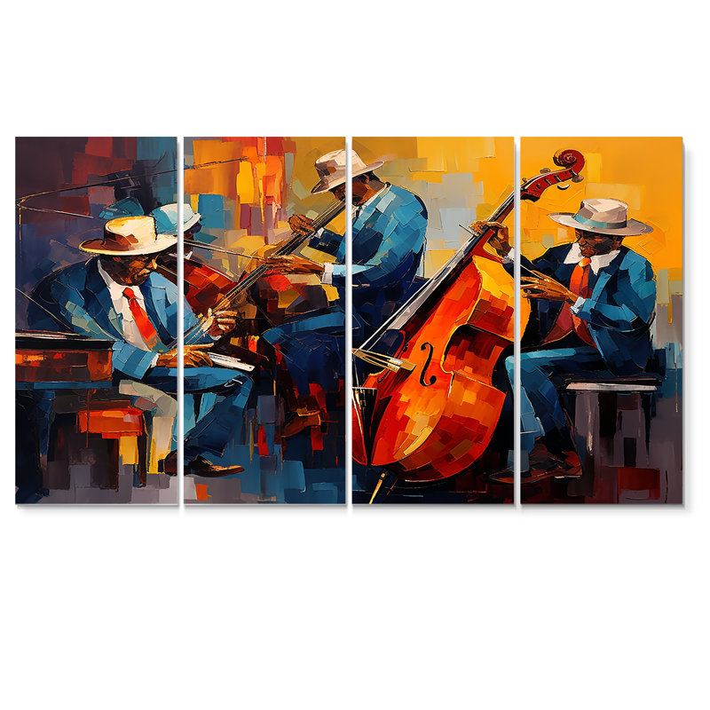 Nelia - Ensemble 4 pièces d'art mural, H 28 po x l 48 po
