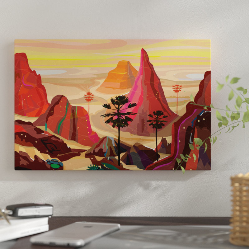 « cicatrisation landscape », reproduction d’impression sur toile, H 18 po x l 26 po x P 1,5 po, Pas de tapis, Toile tendue