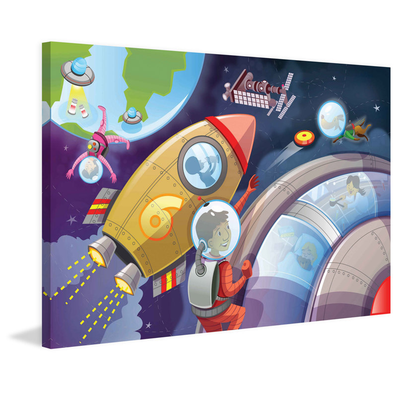 Astronauts - Graphic Art on Canvas