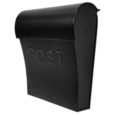 Vicki Style Black Wall Mount Mailbox, Made From Heavy Duty Galvanized Metal, Waterproof & Rust-Resistant, Secure Mails & Package Storage, 12.5 X 11 X 4.5 Inches