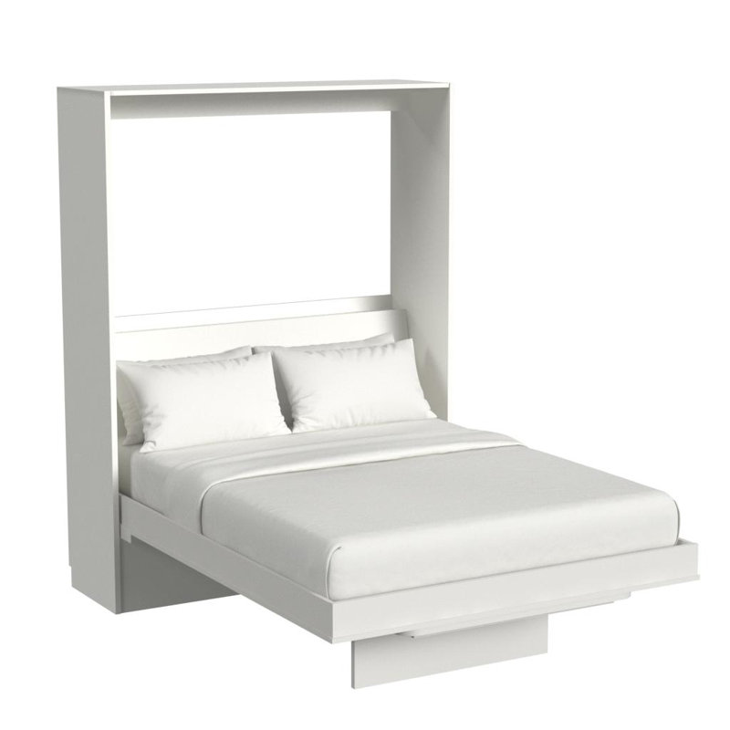 Lit escamotable avec bureau Studio, Blanc, Grand