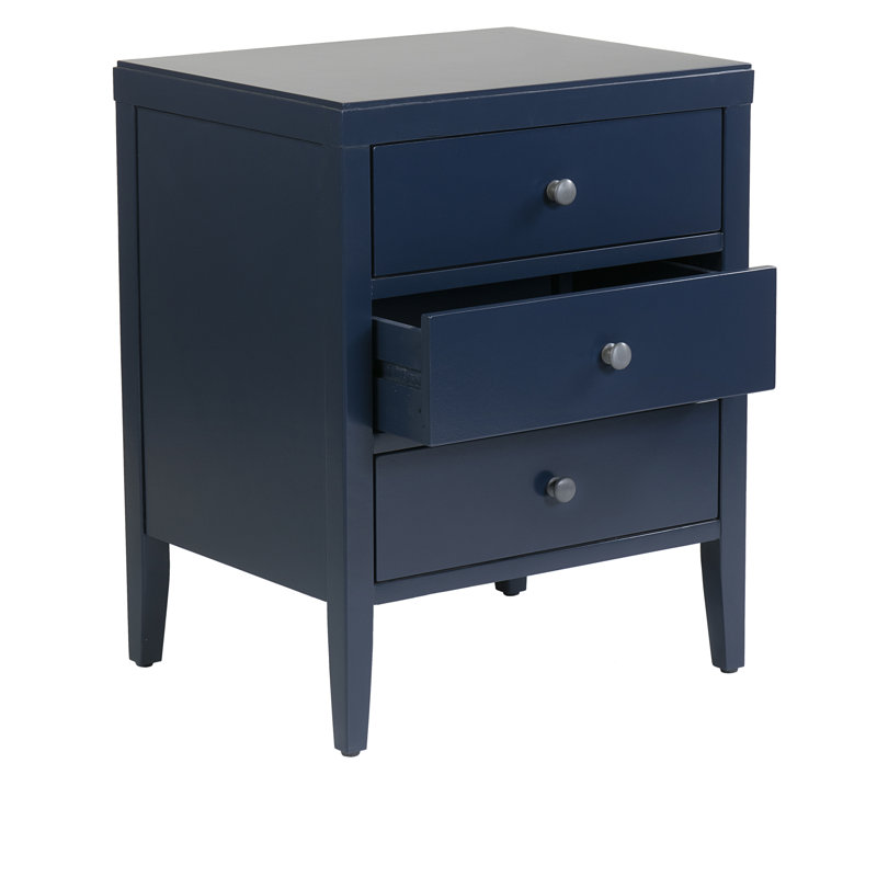 Rushville Wood Nightstand, Navy