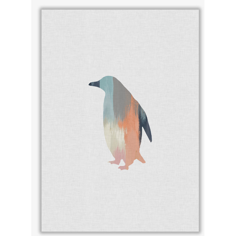 Pastel Penguin - Print, No Frame, 60 cm H x 42 cm W x 1 cm D