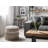 Genaro 44cm Wide Round Solid Colour Pouffe Ottoman