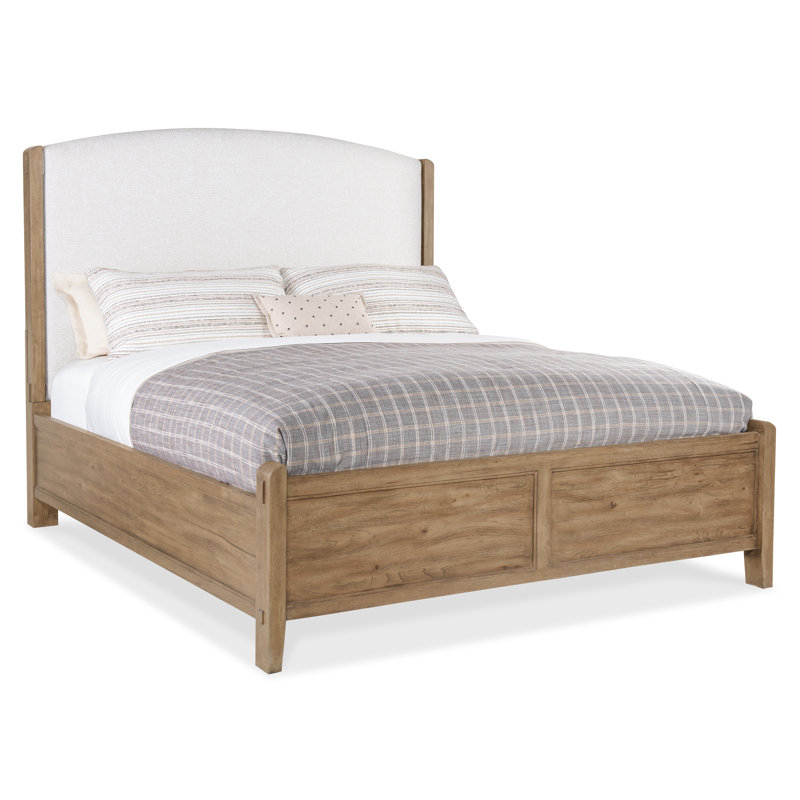 Vineyard Row Upholstered Panel Bed, Queen