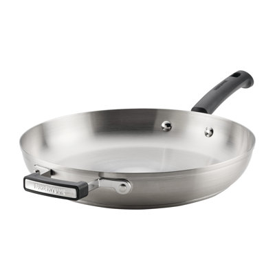 Farberware Truecook Stainless Steel Frying Pan, 12-Inch, Silver