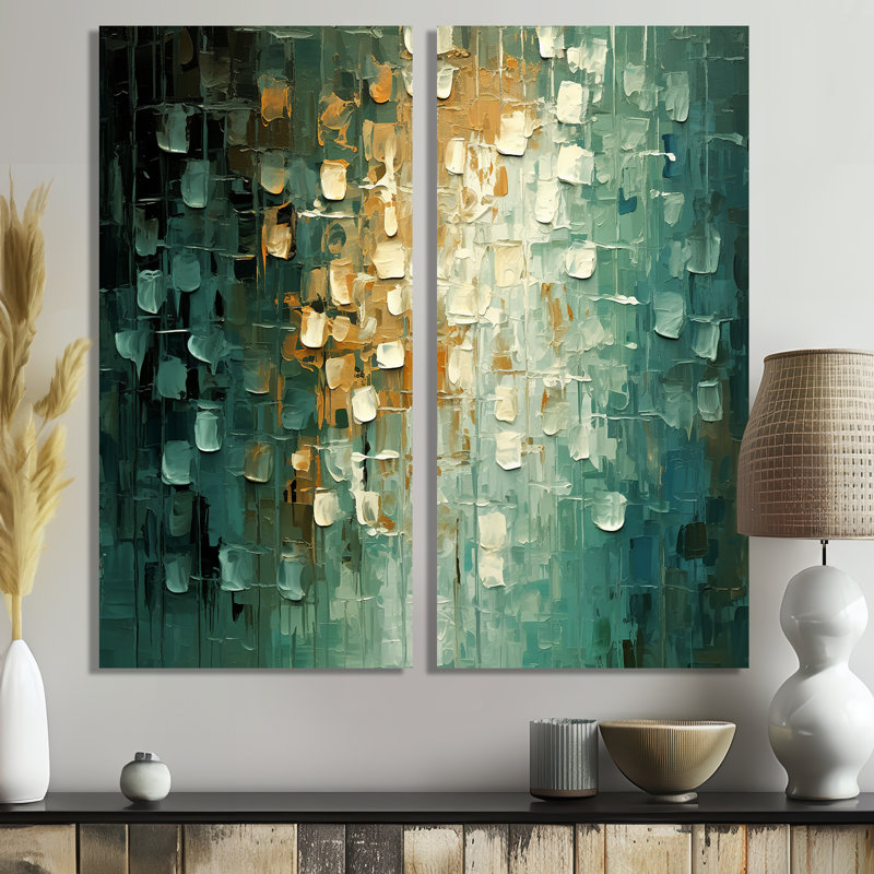 «Lipford», peinture murale abstraite, 40" H x 40" W, Wrapped Canvas, Does Not Apply
