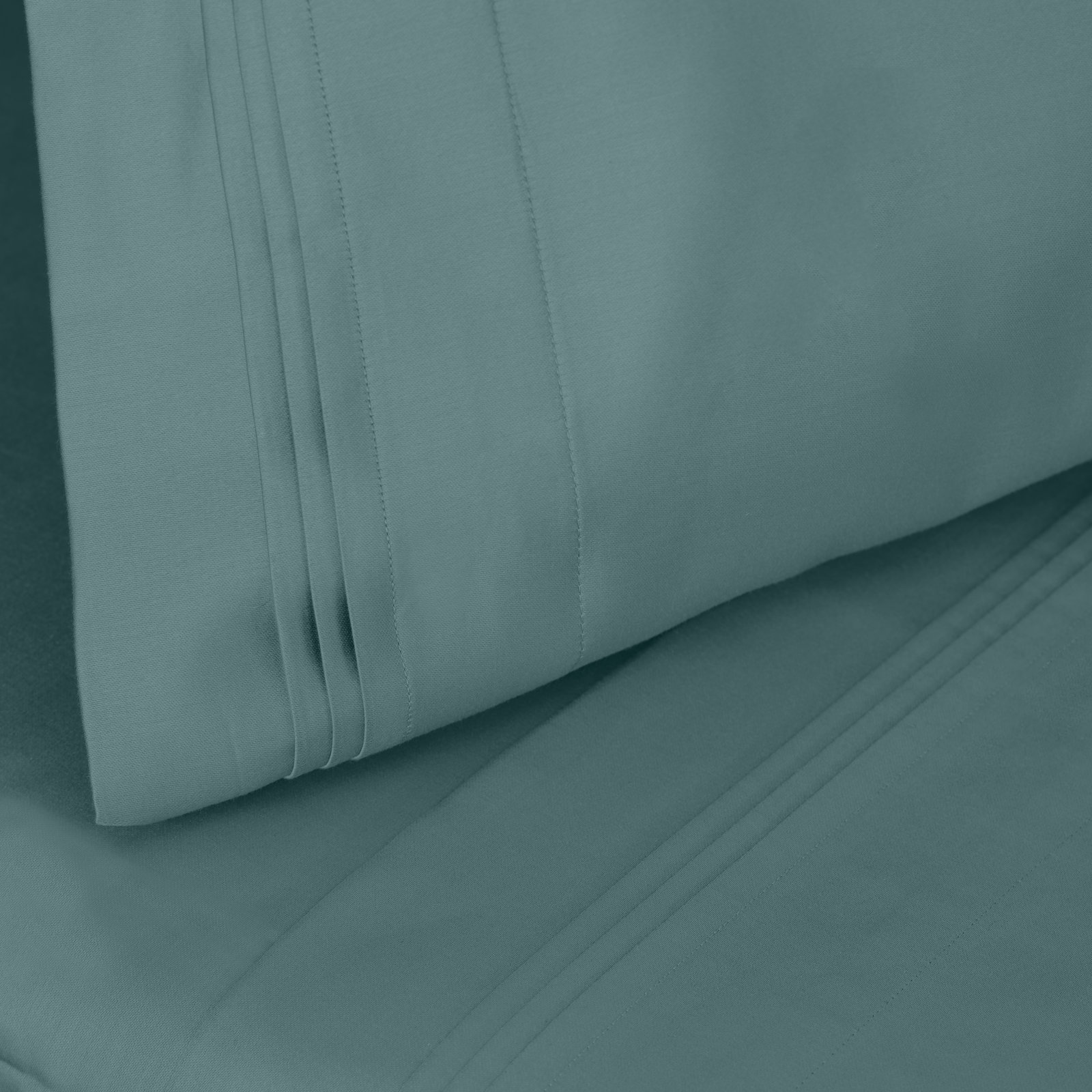 Arling Cotton Pillowcase, Standard Pillowcase, Deep Sea