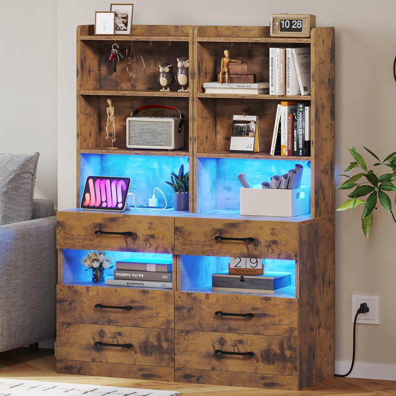 Ensemble de 2 tables de chevet, tables de chevet modernes avec tiroir de rangement et tablette ouverte, table de bout pour chambre à coucher, salon et petits espaces