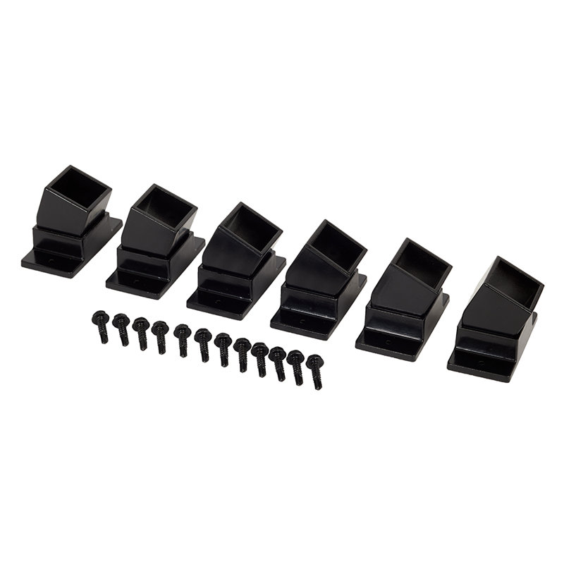 Athens Gloss Black Aluminum Fence Swivel Mount Bracket