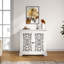 Buffet antique avec sculpture - pour la salle à manger, armoire blanche et fabrication en bois massif