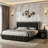 3-Piece Bedroom Sets, 4-Drawer PU Storage Bed+ 2 Nightstands,Nightstands Double as Side Tables-1912064860-1880304826