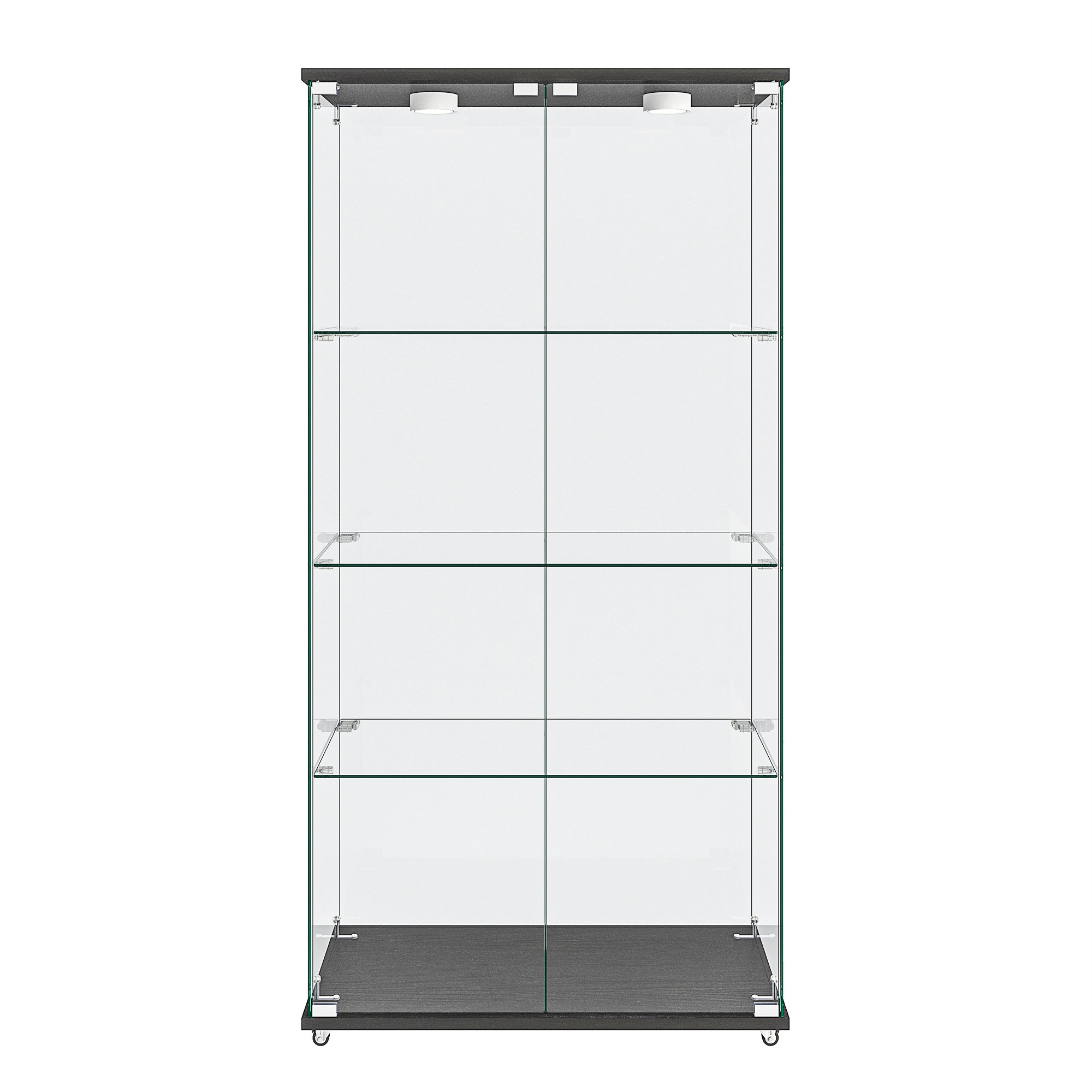Bronx Display Unit Ivy Bronx Modern Glass Display Cabinet With LED Lights | Wayfair