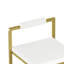 Ensemble de 2 tabourets de bar rembourrés en velours de 2 tabourets de cuisine à hauteur de comptoir (or et blanc crème)-1526939056