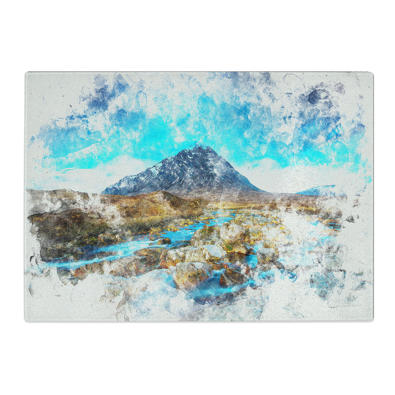 Tempered Glass Glencoe in Scotland Chopping Board, 28.5 cm x 39 cm