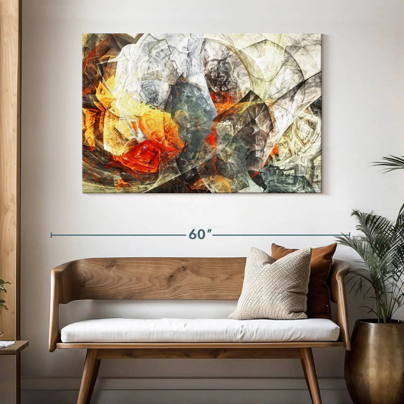 Avery Fire Burst Abstract, 32" H x 48" W