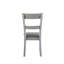 House Marchese Two Tone Gray Fabric&Pearl Gray Finish Side Chair(Set Of 2)