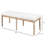 46" Upholstered Bench In Cream White, , French Vintage Inspired Design For A Comfortable Bedroom White Stool, With Elegance Classy Interior