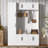 Modern Hall Tree With Shoe Storage, 4-In-1 Entryway Bench With 6 Cabinets, 4 Coat Hooks & Adjustable Shelf For Hallway, Living Room-1102631247