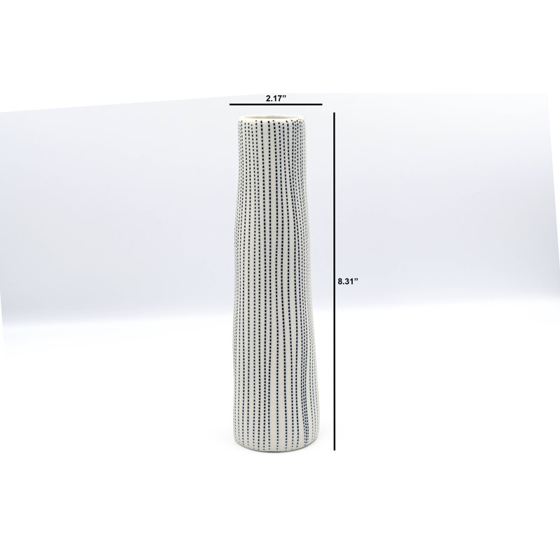 Vase de table Avijot, H 8,3 po x l 2,2 po x P 2,2 po, Bleu