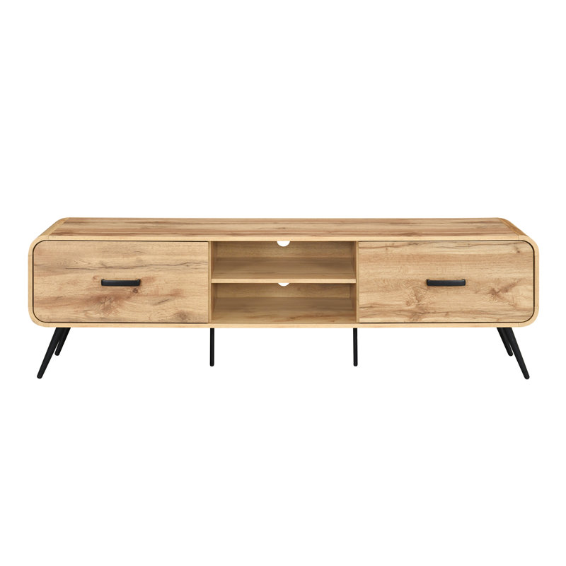 Baulch Wood Low Profile Tv Console, Natural