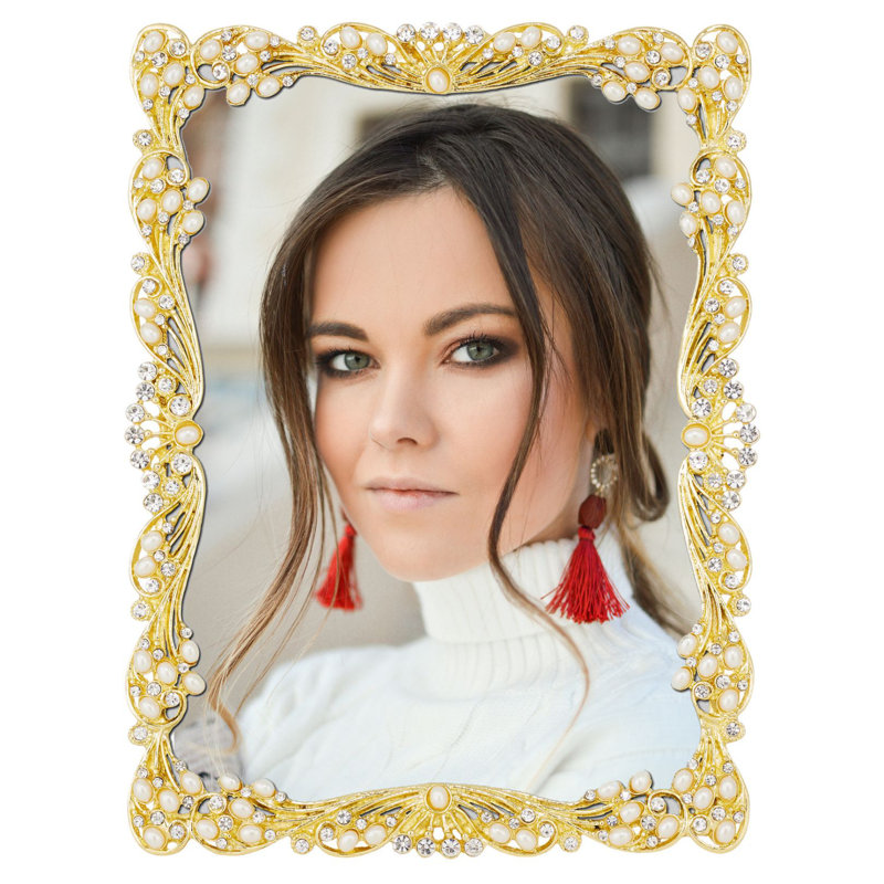Audrey Metal Picture Frame, 5" x 7", Gold