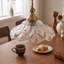 Lustre bronze antique avec abat-jour texturé-130769849