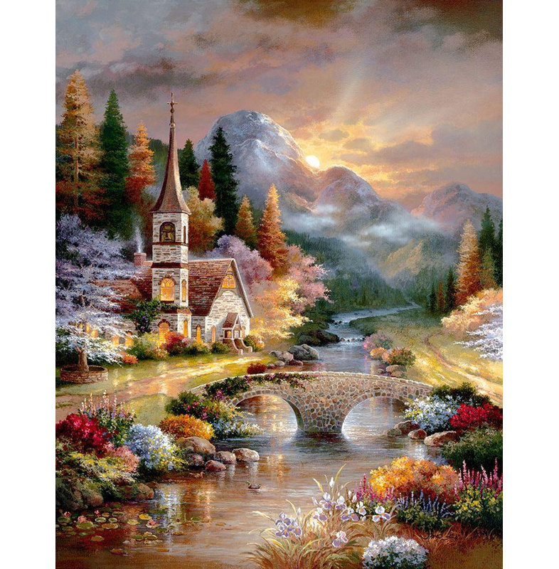 Art sur toile tendue Lark Manor ™ Lee, James: Early Service 70485, H 45 po x l 36 po