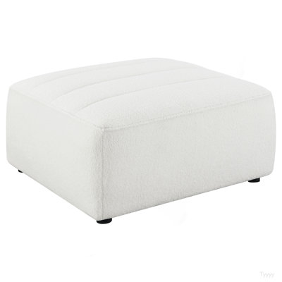 Sunny Natural Square Upholstered Ottoman