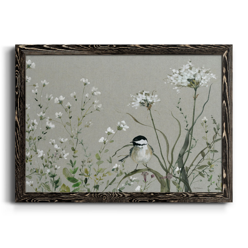 Bouquet de Grace Meadow II - peinture sur toile encadrée, H 37,5 po x l 27,5 po x P 1,5 po, Noir
