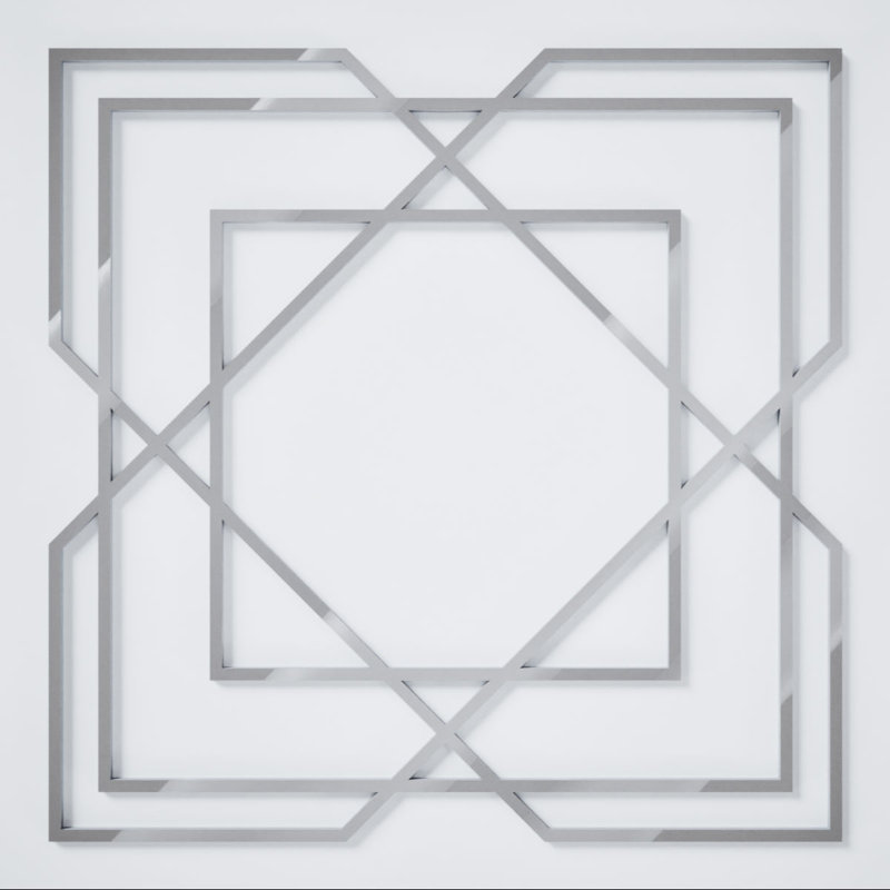 Panneaux muraux décoratifs en acrylique Lakewood, moyen, l 15 3/8 po x H 15 3/8 po x T 1/8 po, gris, Gris