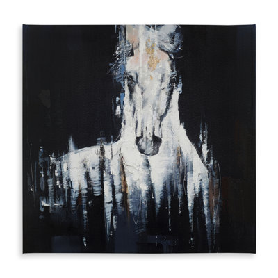 Abstract White Horse Tablecloth | Indoor/Outdoor Home Decor